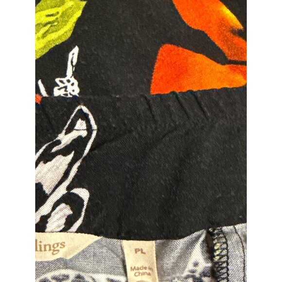 Soft Surroundings Women's Skirt Black Floral 100% Rayon Tropical Petite Large PL - Picture 9 of 11